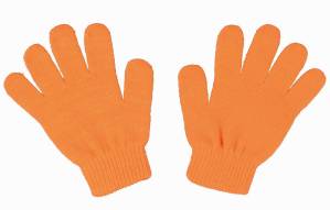カラーのびのび手袋 蛍光オレンジ